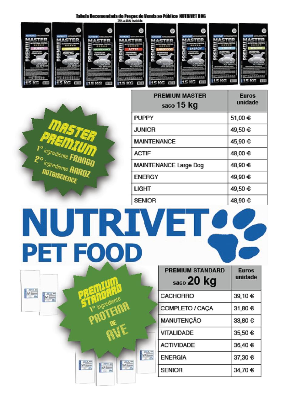 Tabela de Preço PVP Nutrivet